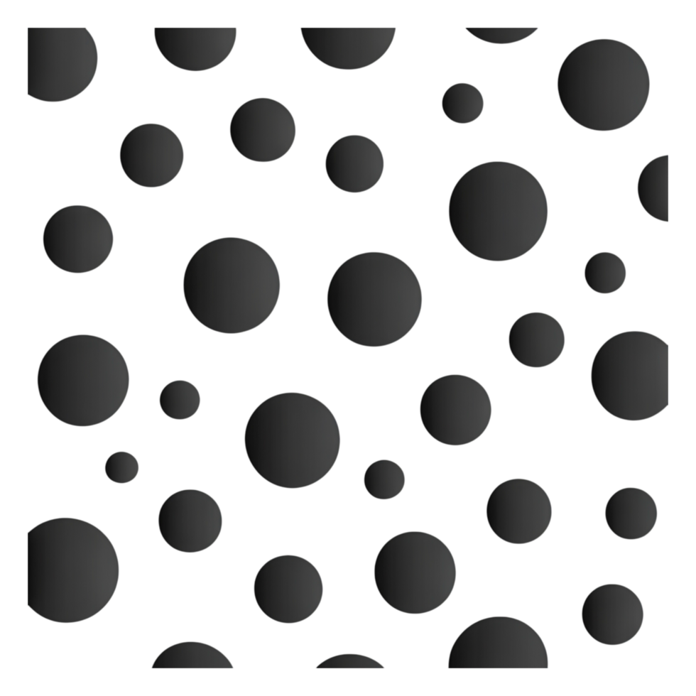 Abstract Black Background with Varying Sizes of Gray Circles and Dots png