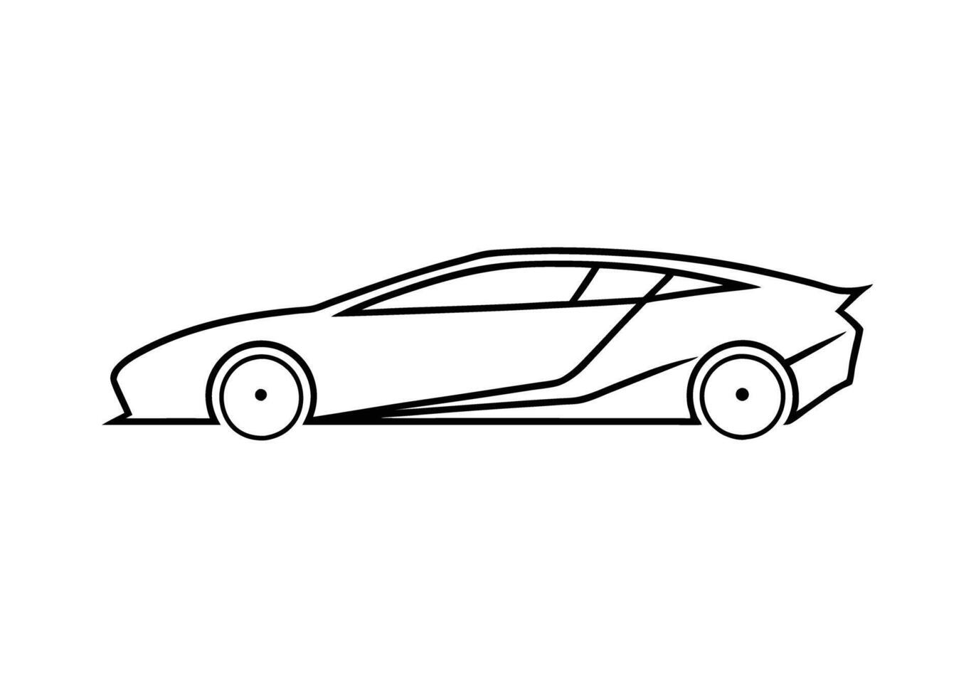 Simple6 minimalist line art design with electric vehicle on white vector