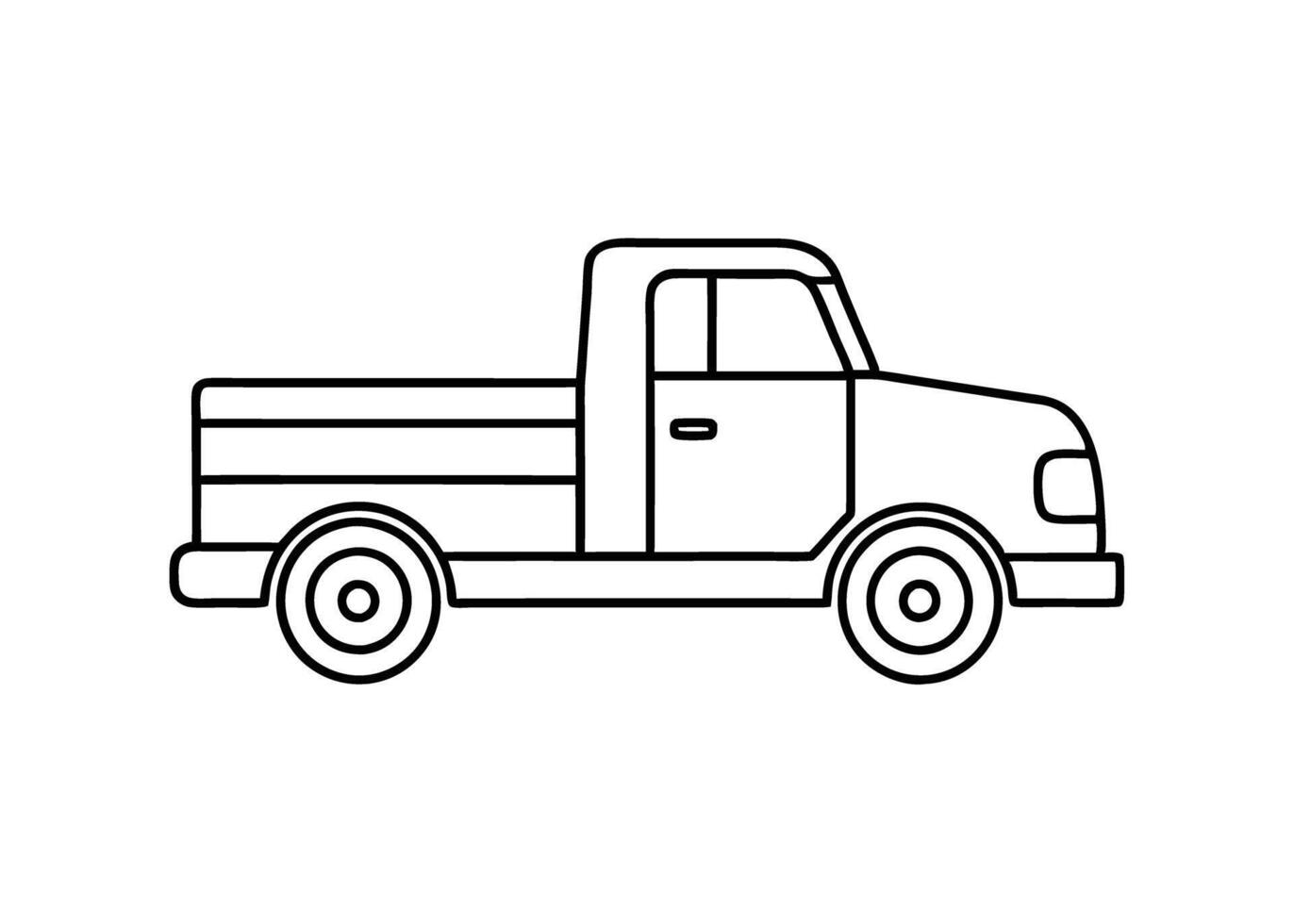Clean modern truck cab sketch highlights refined detail on white vector