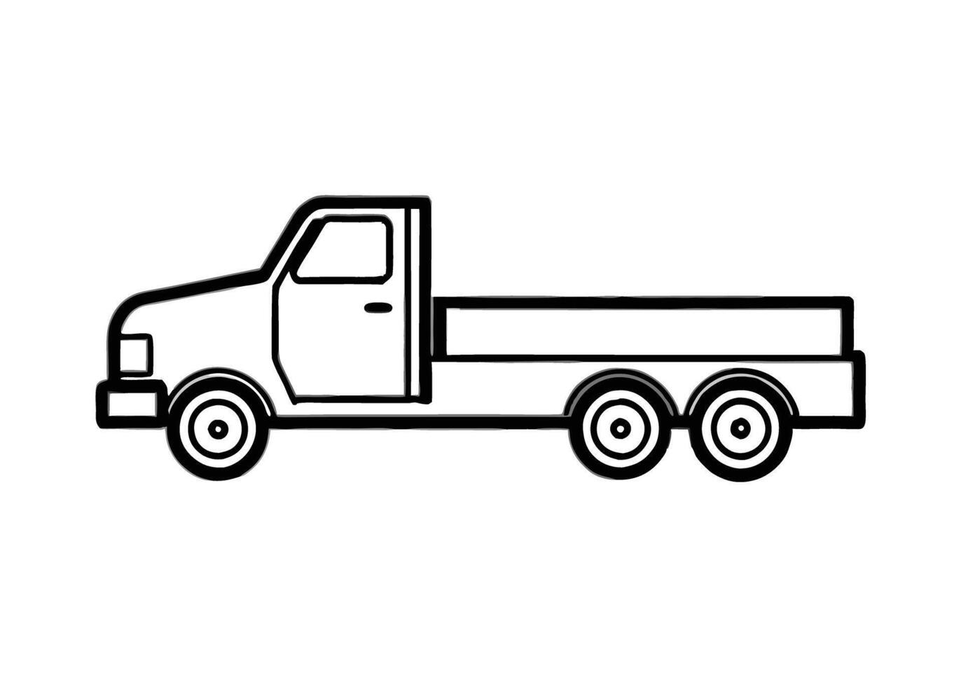 Bold line art design featuring truck silhouette style for buyers vector