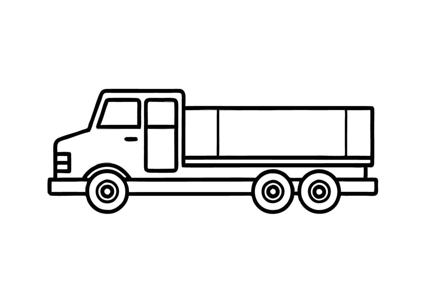 Elegant high capacity truck art demonstrates powerful impact on white vector