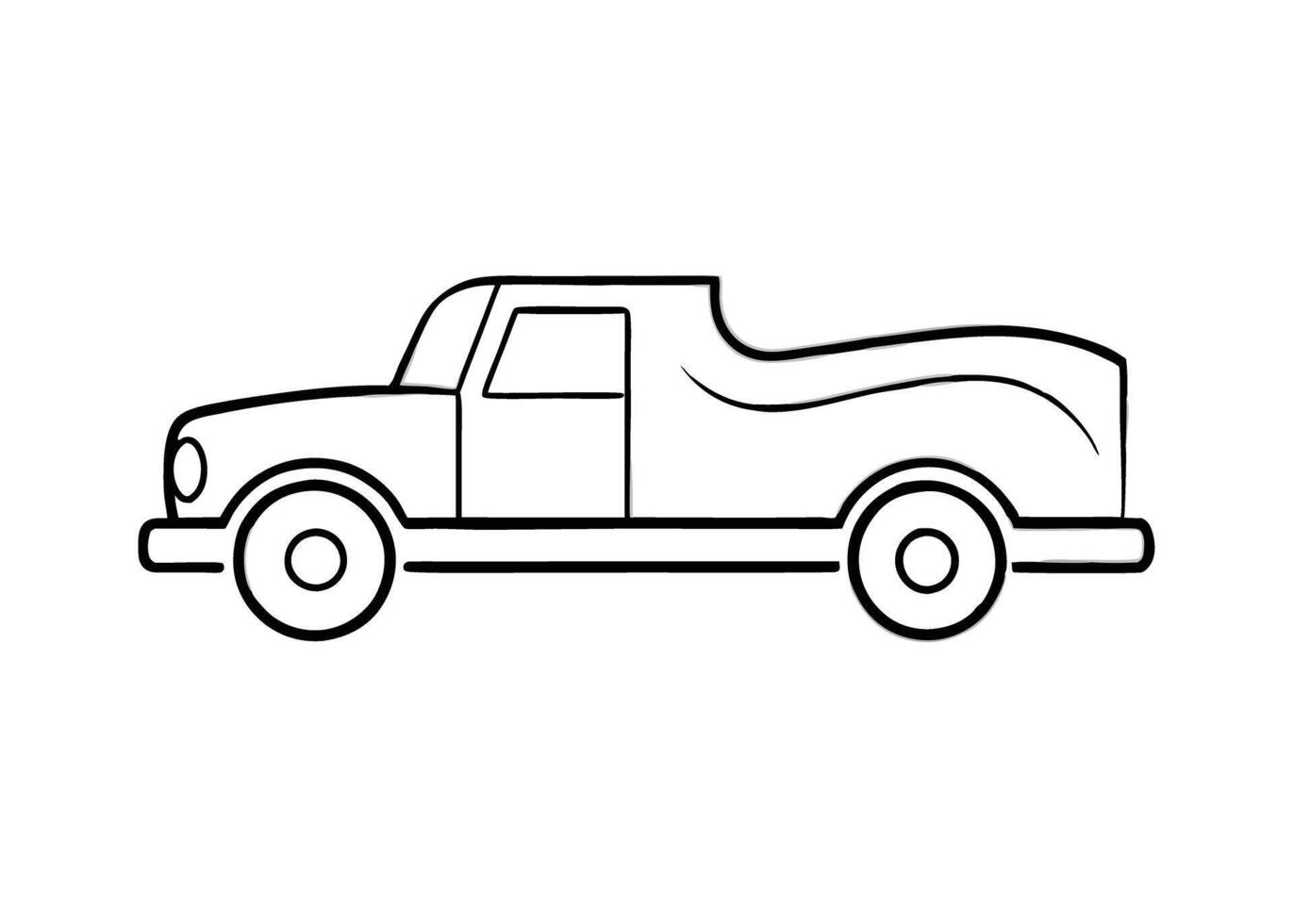 Minimalist streamlined road truck depiction offers modern efficiency on white vector