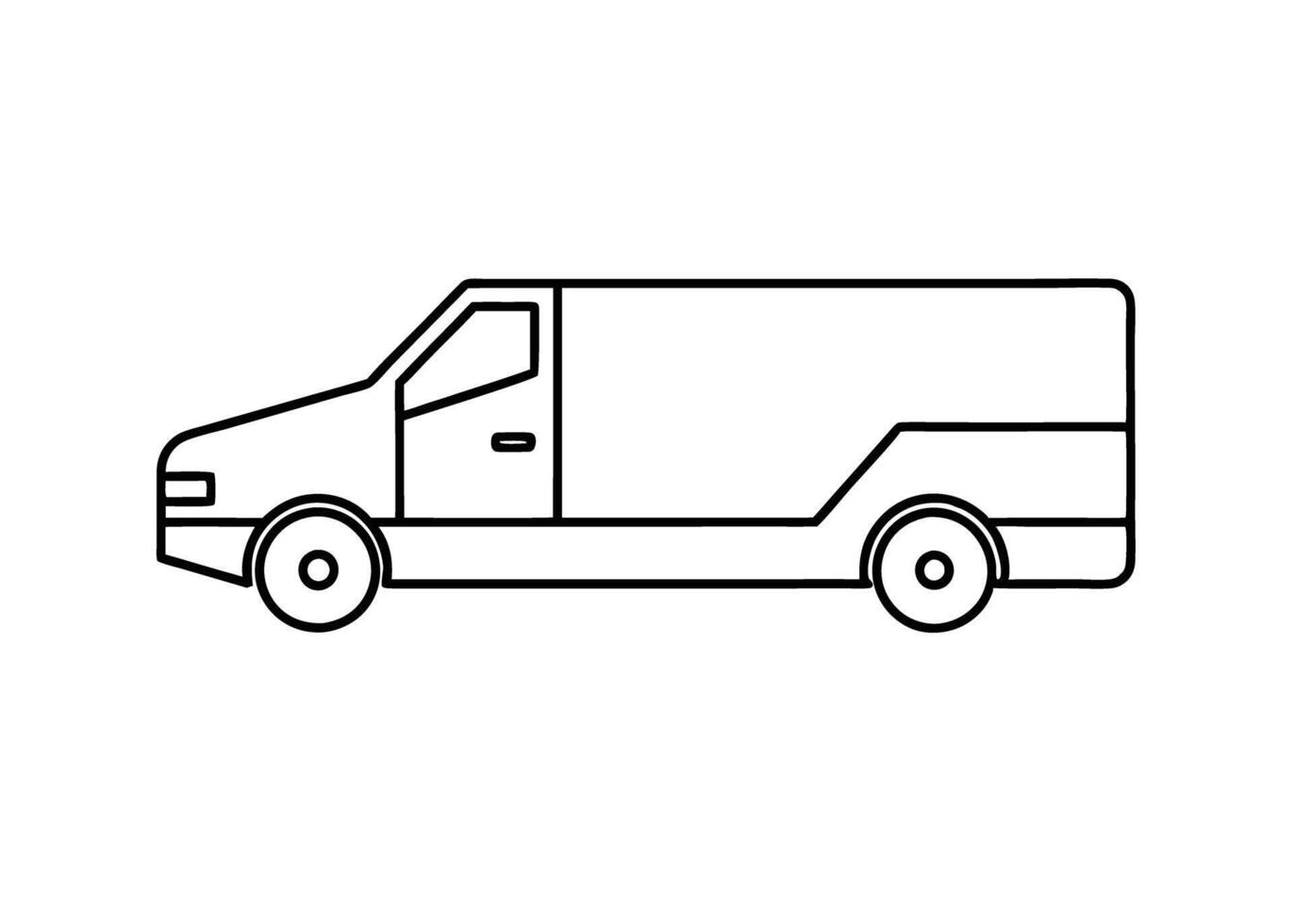 Modern futuristic electric truck drawing displays innovation on white vector