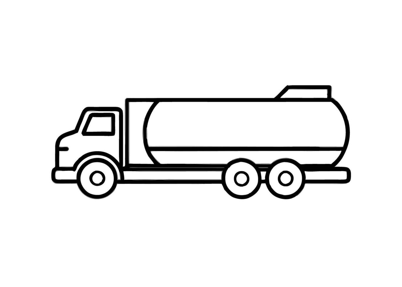 Refined modern tanker truck design radiates professional look on white vector