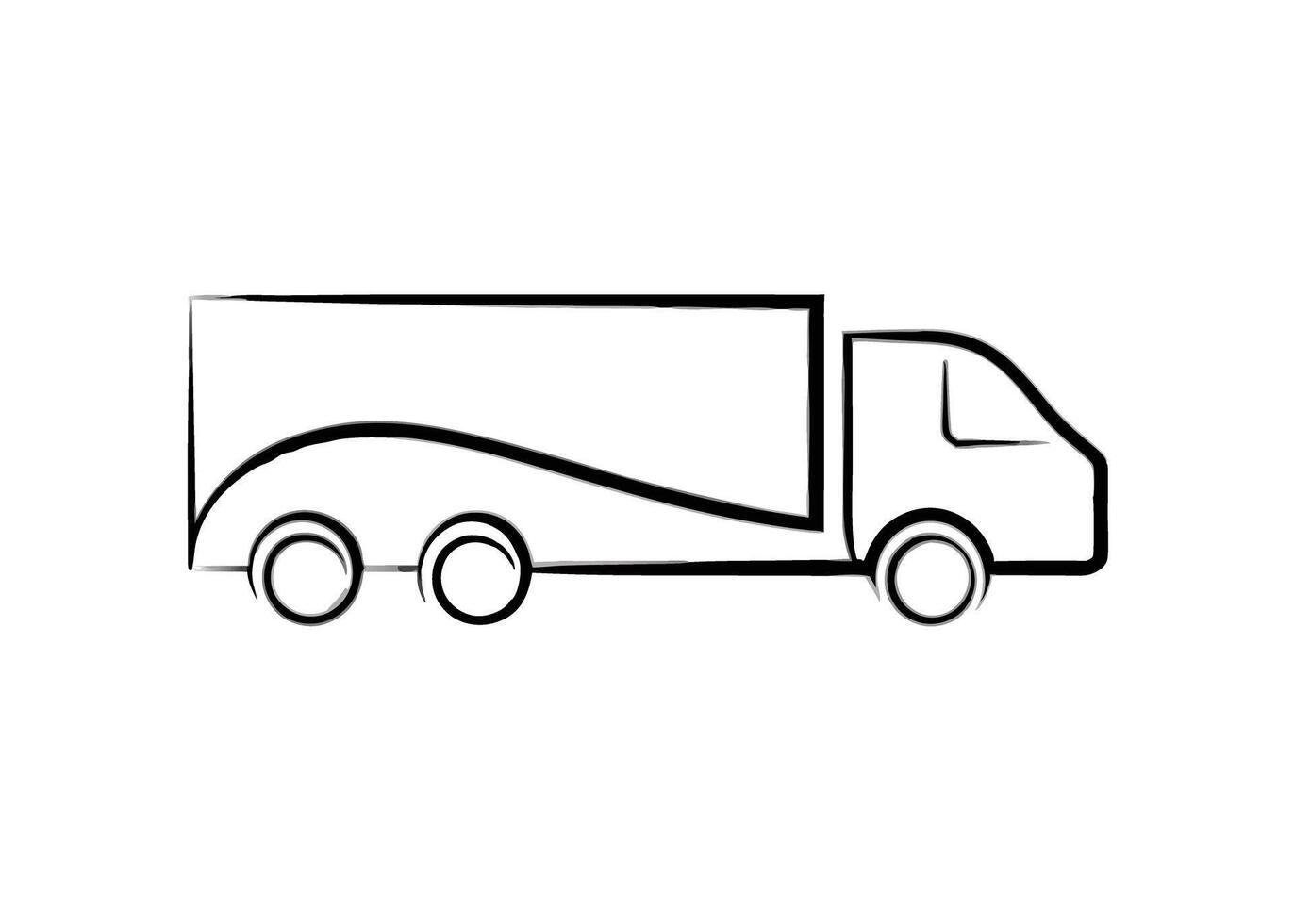 Modern line art design featuring truck profile style for smart buyers vector