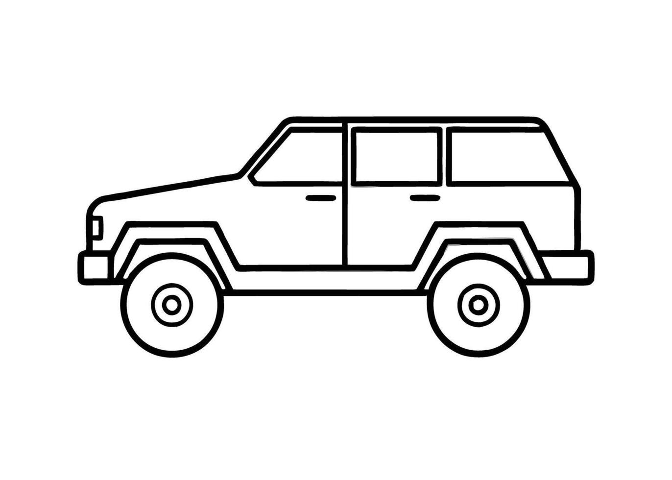 Sleek minimal rugged truck representation inspires modern aesthetics on white vector