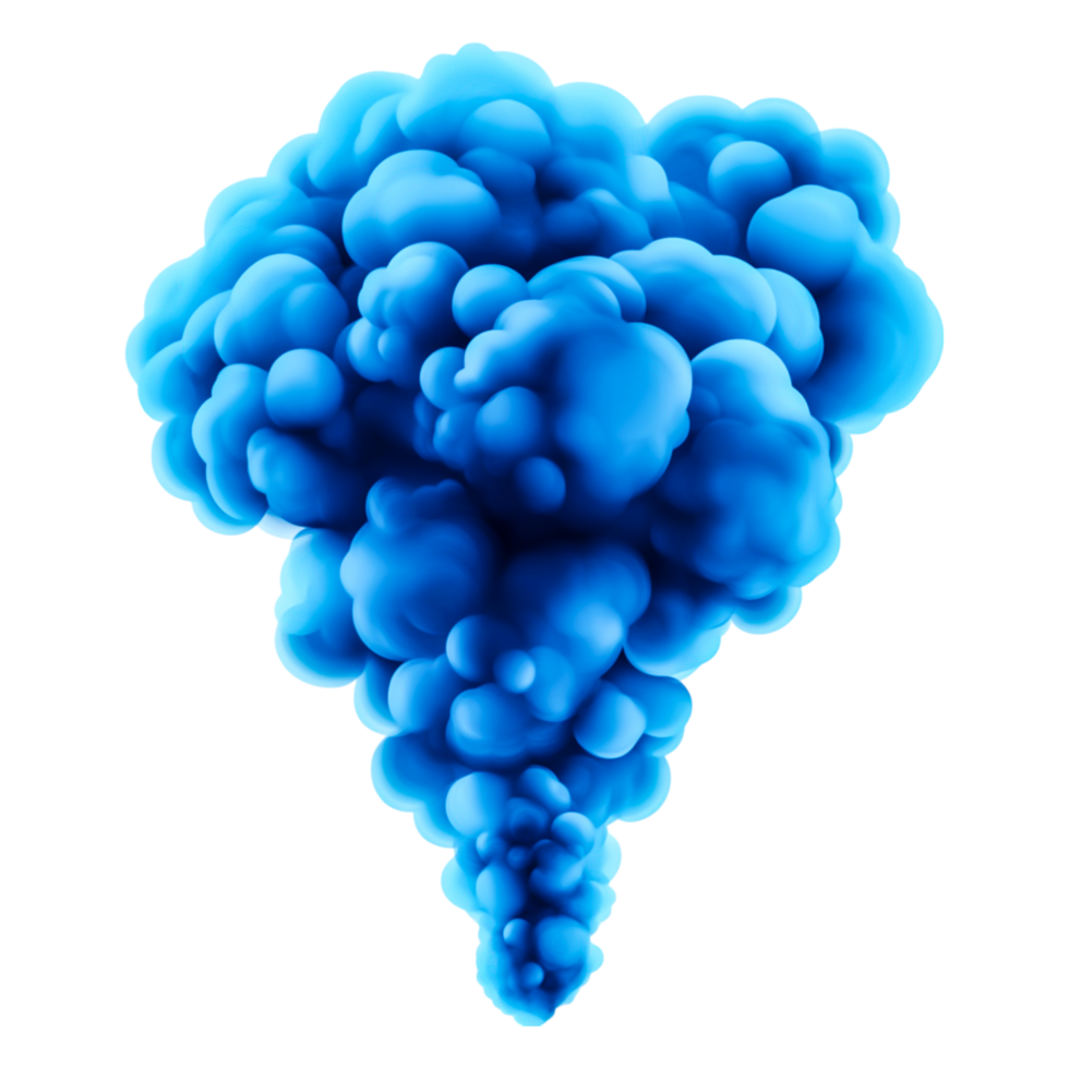 Vibrant Blue Smoke Cloud with Soft Edges and Dynamic Movement png