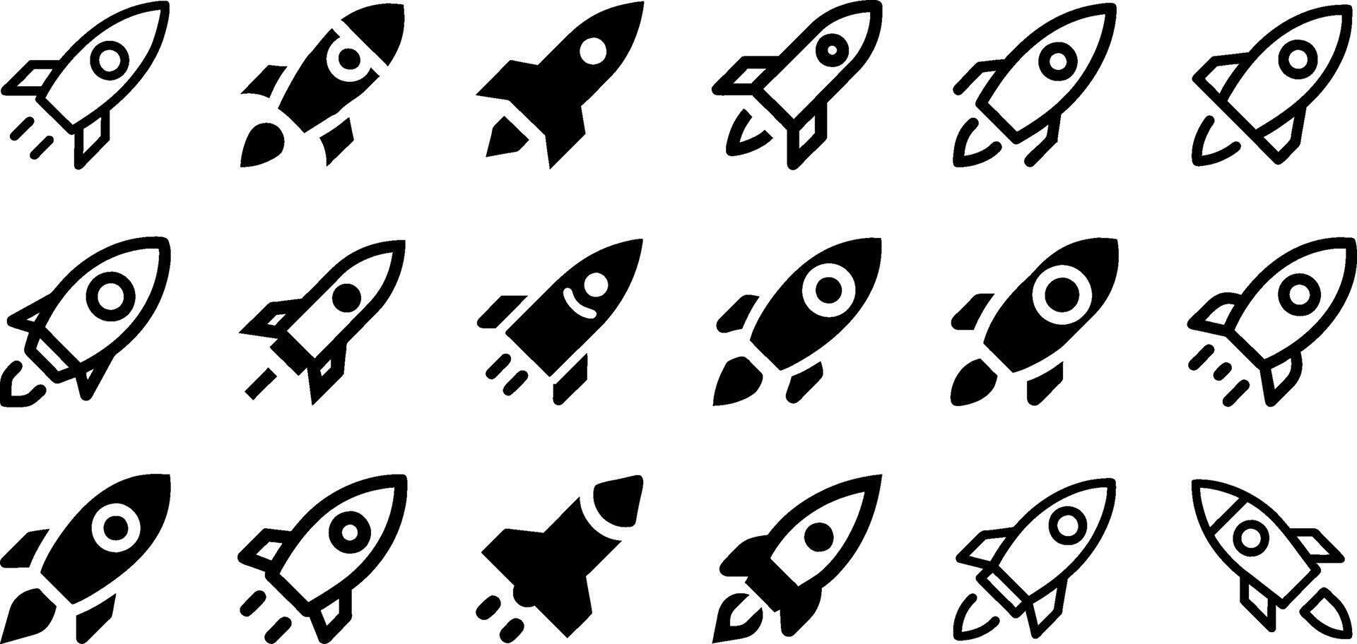 Bold Icons Rocket Pack for Adventure vector