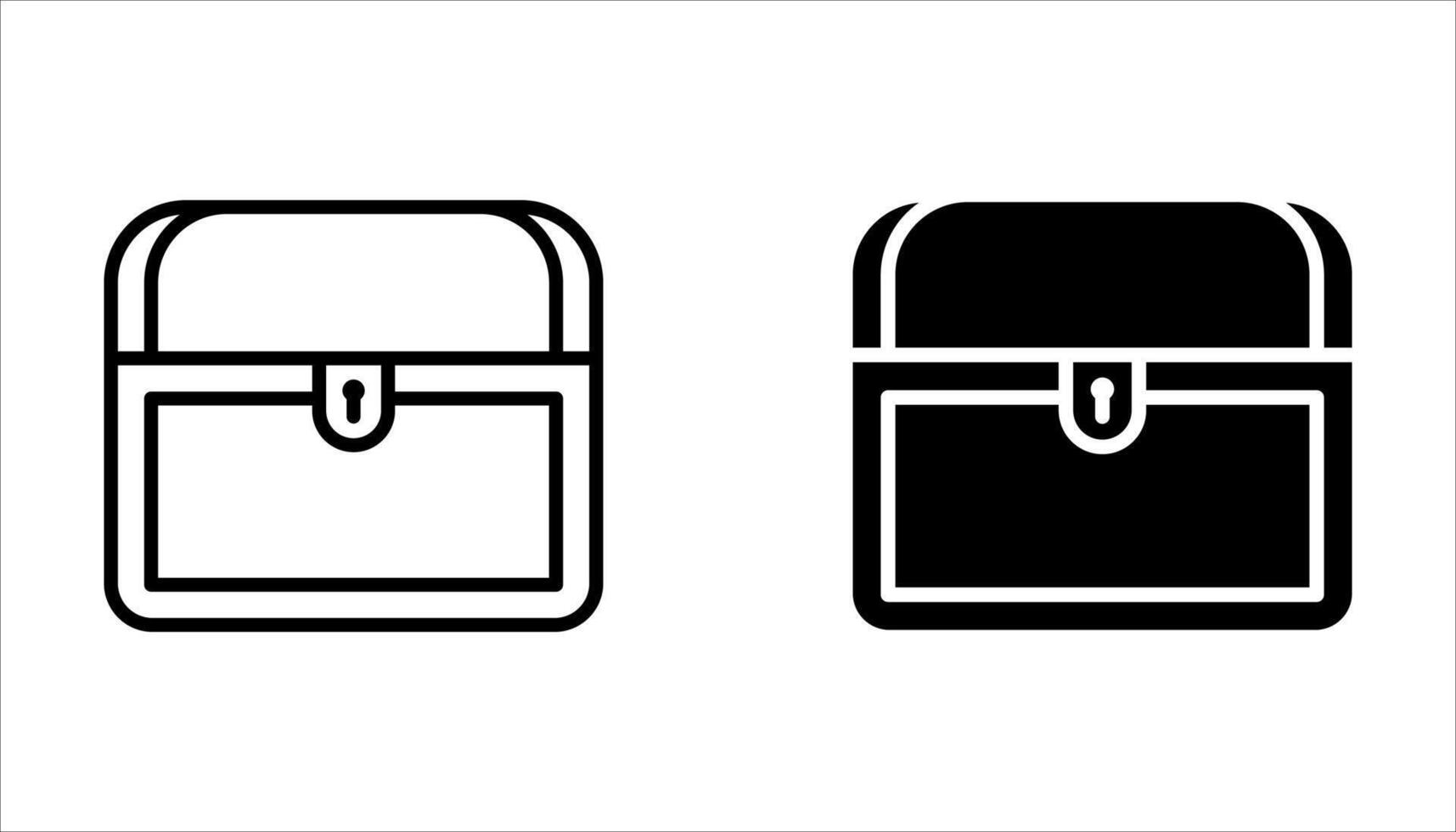 treasure icon set on white, vector