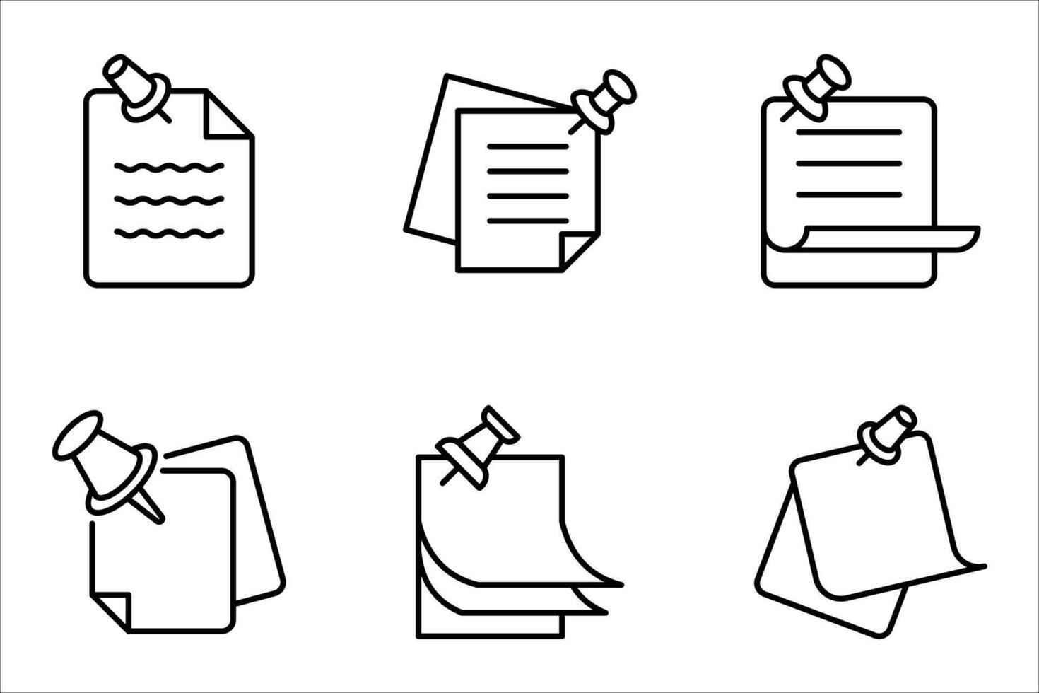 sticky note icon on white vector