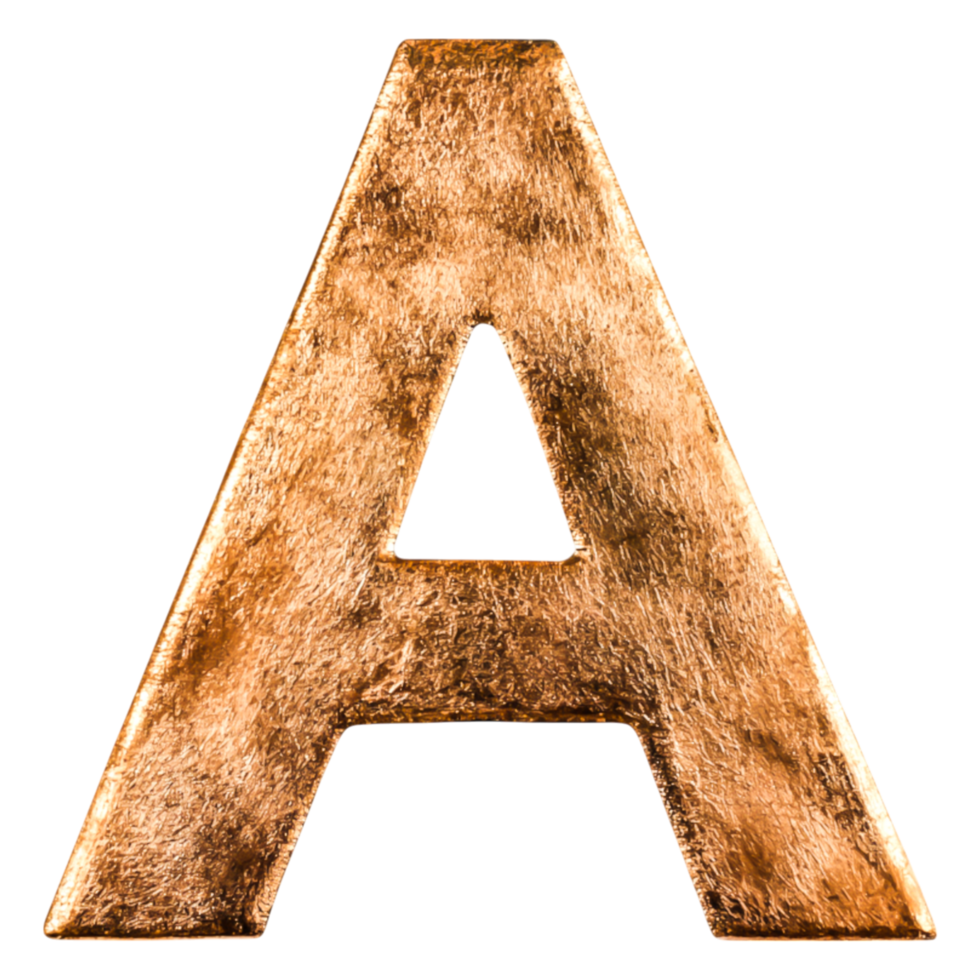 Brown Fur Texture Letter A for Creative Design and Artistic Projects png