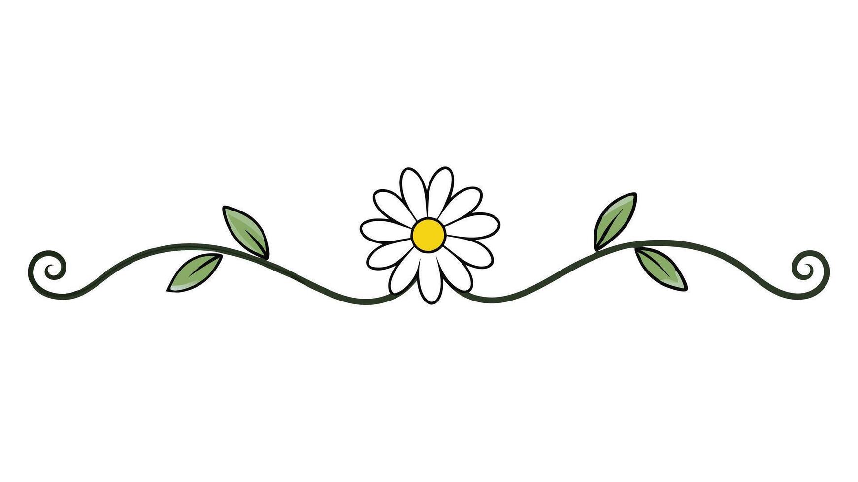 Elegant Floral Ornament Underline Design for Decorative vector