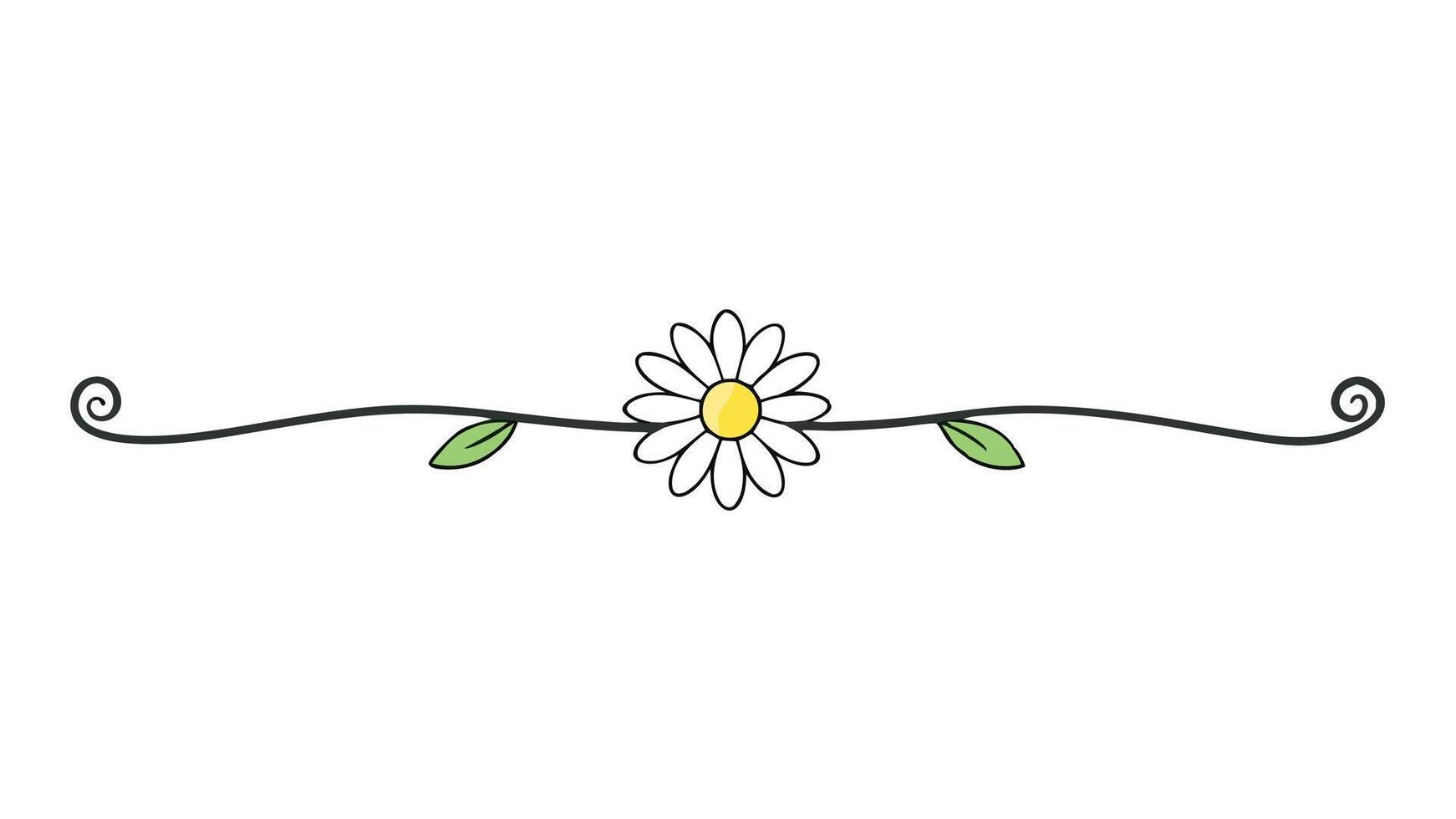 Elegant Floral Ornament Underline Design for Decorative Border and Frames vector