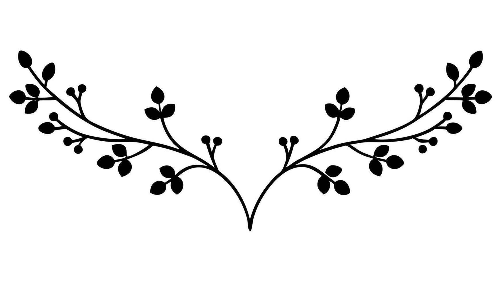 Elegant Floral Ornament Underline Design Decorative Borders and Frames vector
