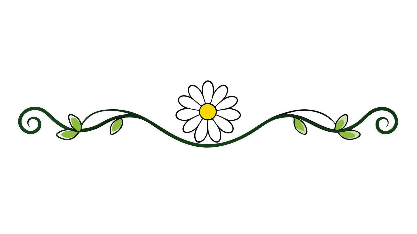 Minimalist Floral Ornament for Borders and Graphic Design vector