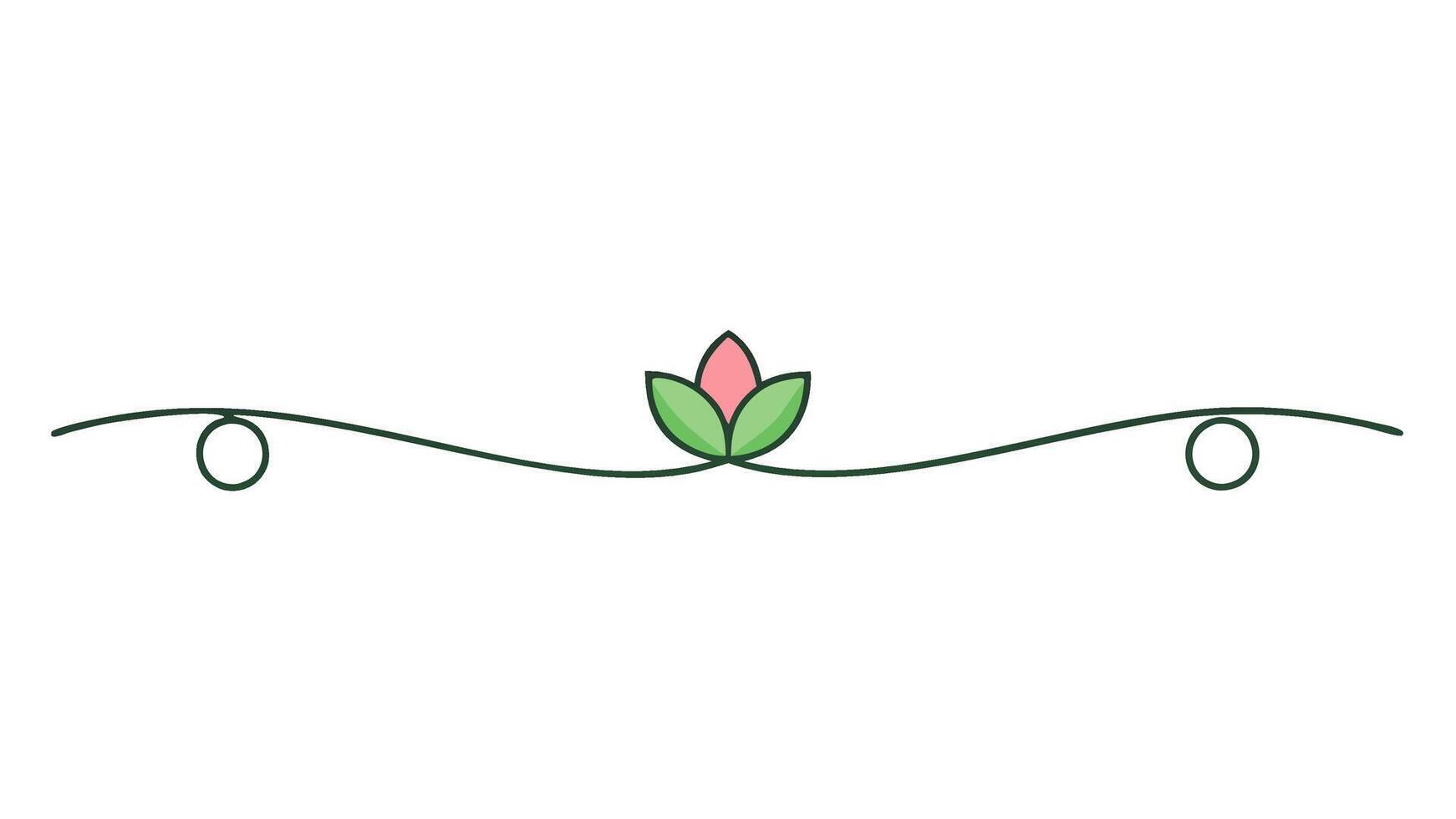 Underline Floral Ornament for Design and Decoration vector