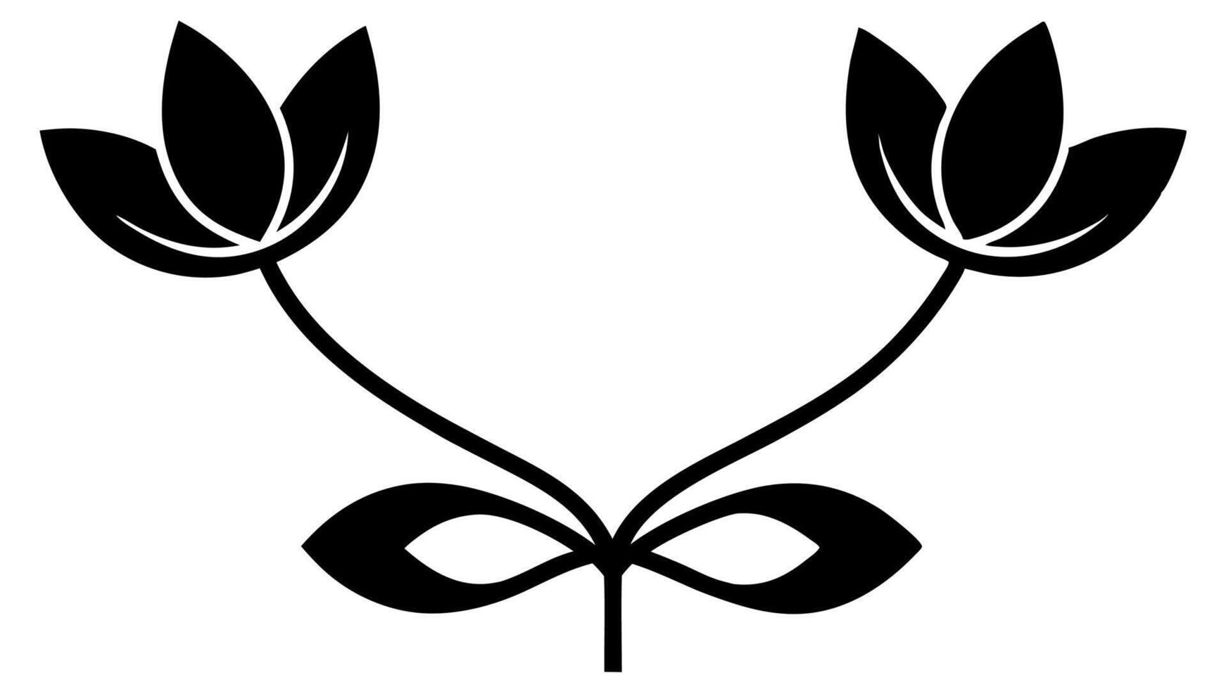Minimalist Floral Ornament Border and Graphic Design vector
