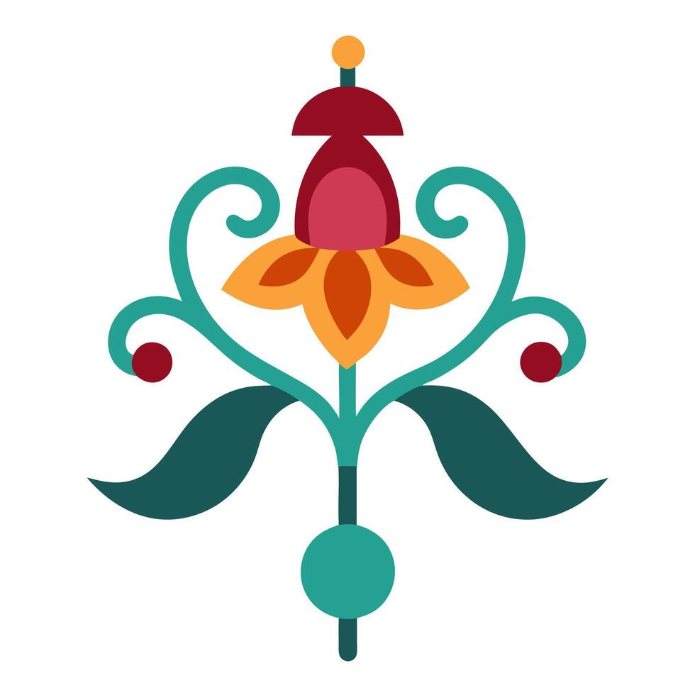 Floral Flower Ornament for Decorative Design Artwork vector