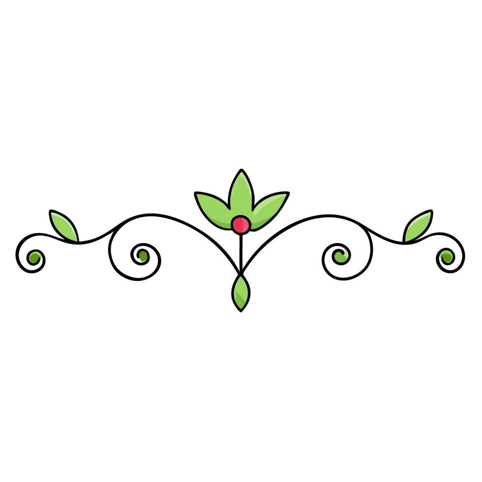 Hand-Drawn Floral Ornament Illustration Elegant Timeless vector