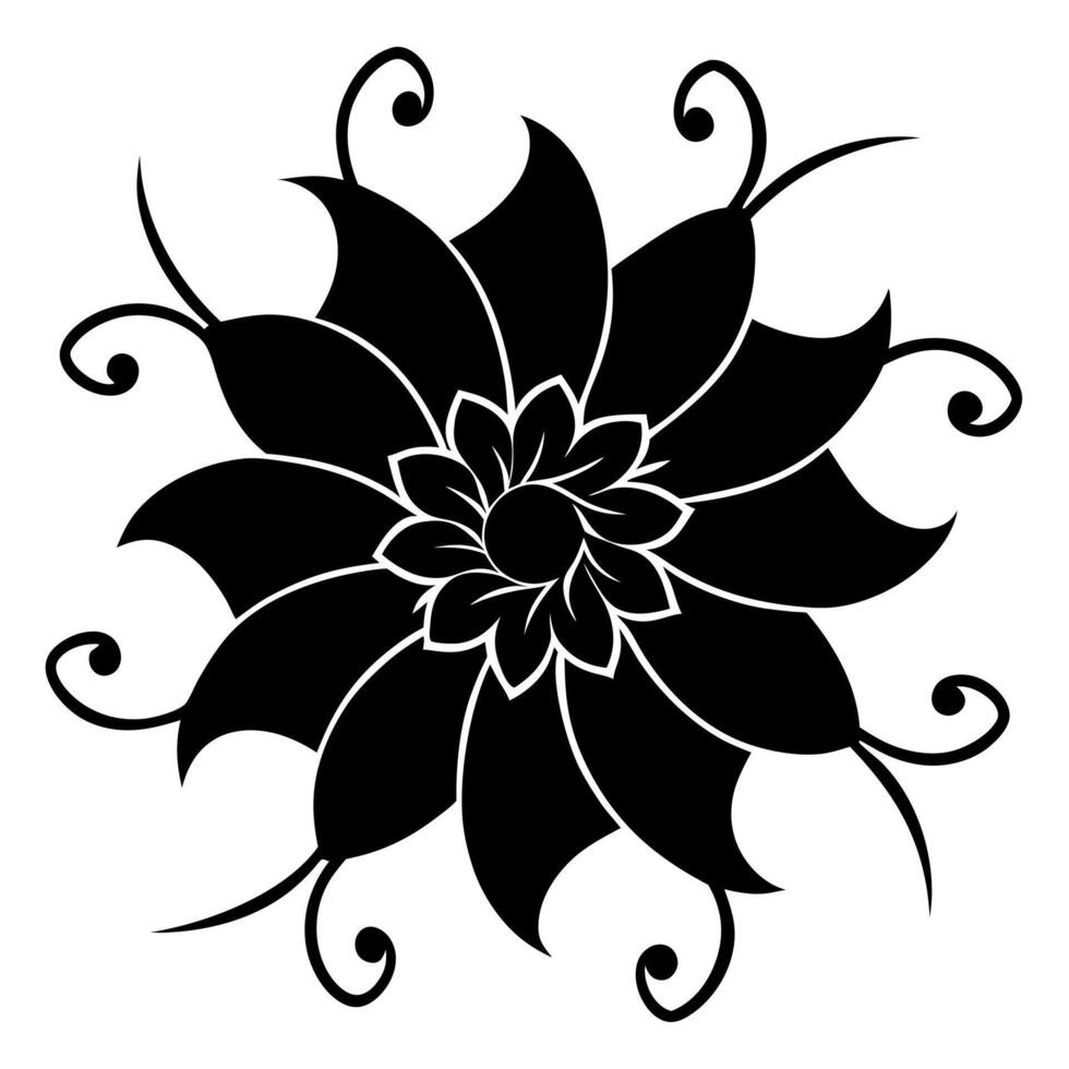 Elegant Floral Ornament Illustration for Decorative Design and Projects vector