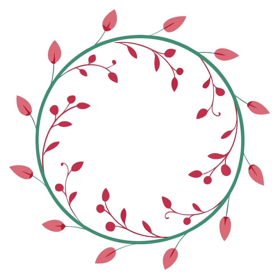 Abstract Flower Circle with Creative and Vibrant Petals Decoration vector