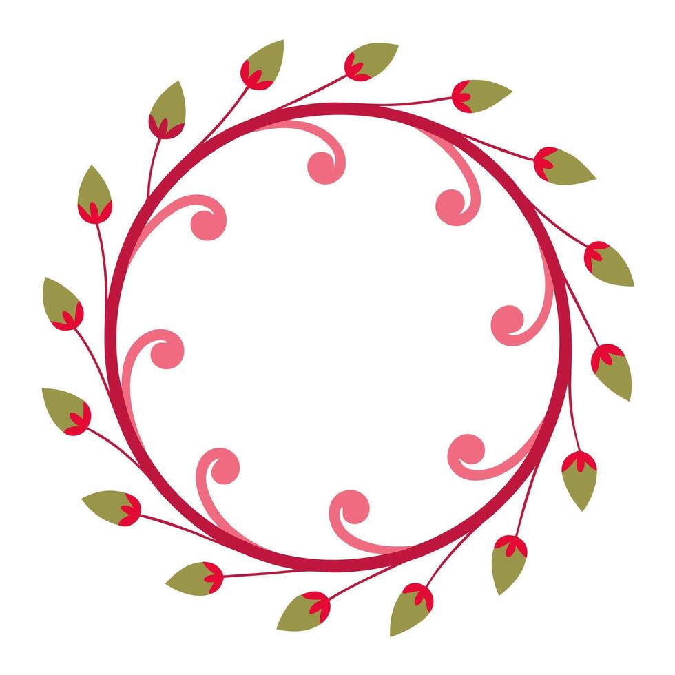 Abstract Flower Circle with Creative and Vibrant for Decoration vector