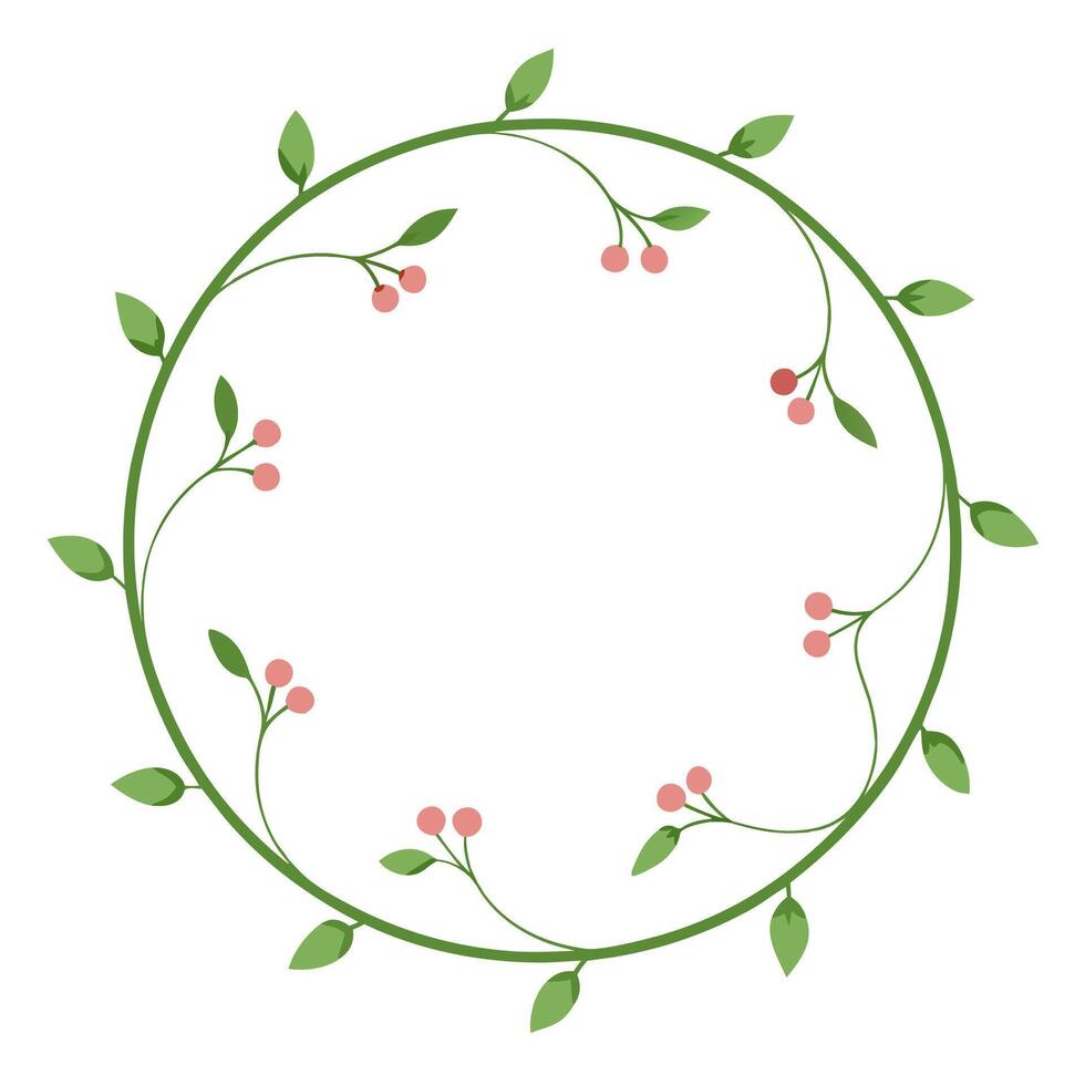 Modern Floral Circle Design with Bold Decorative Petals vector