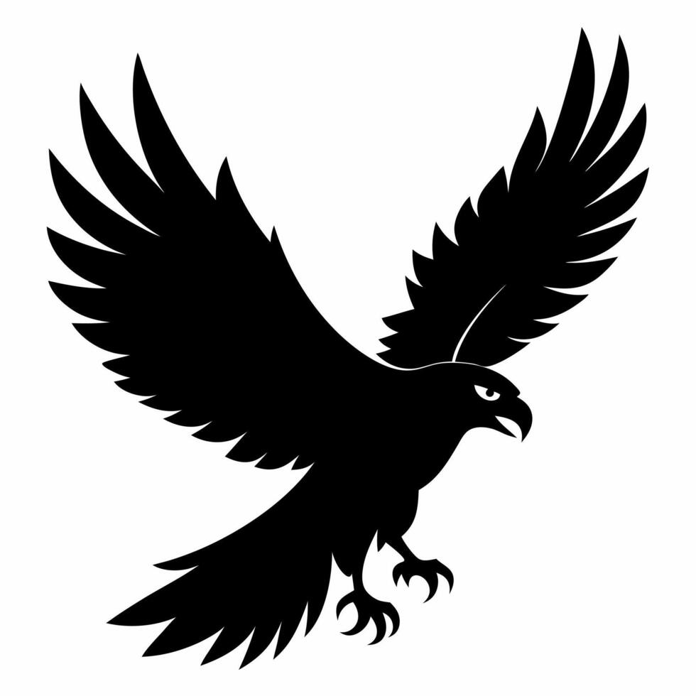 Bird Flying Silhouette Design Illustration of a Soaring Bird in Motion Artistic Nature Concepts vector