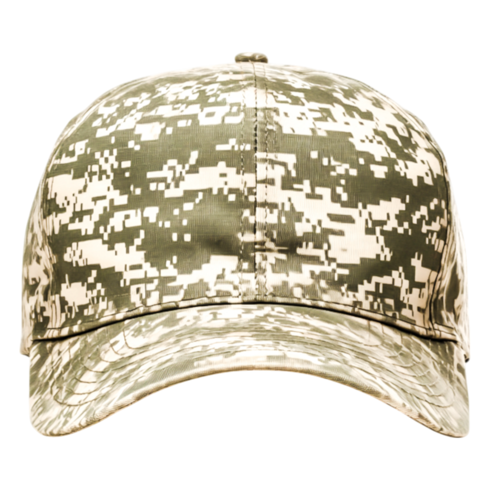 Camouflage Cap with Digital Pattern for Outdoor Activities png