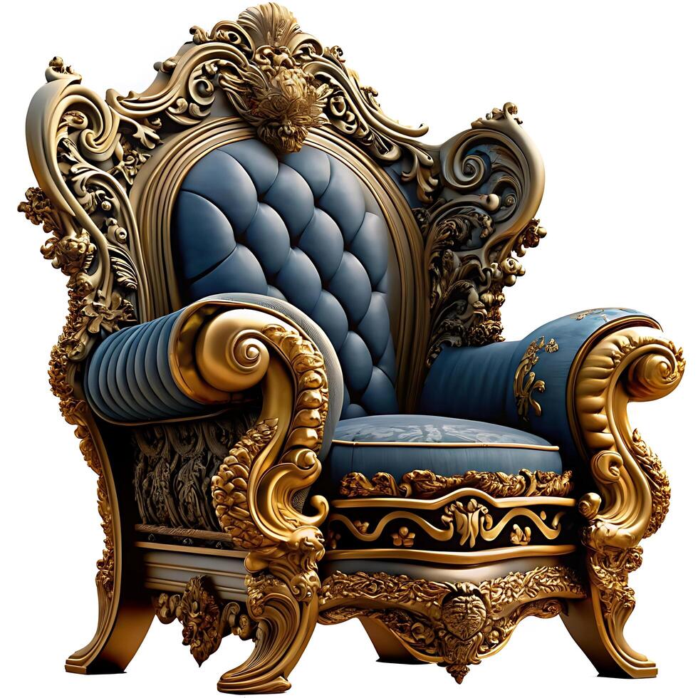 luxurious ornate throne with intricate details photo