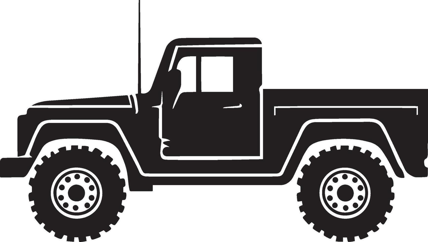 Clean and simple black silhouette of a truck icon. vector
