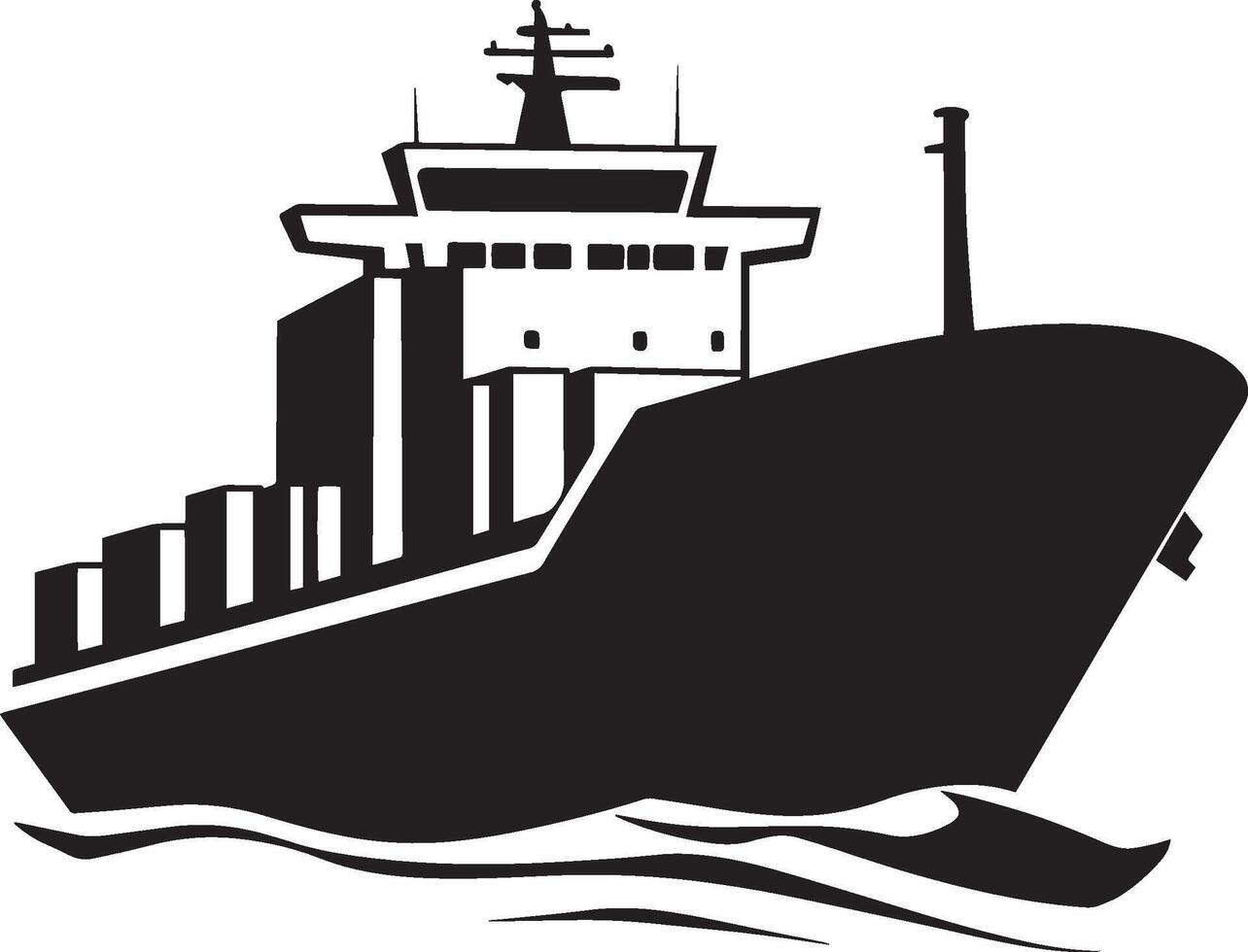 Clean and simple black silhouette of a shipping icon. vector