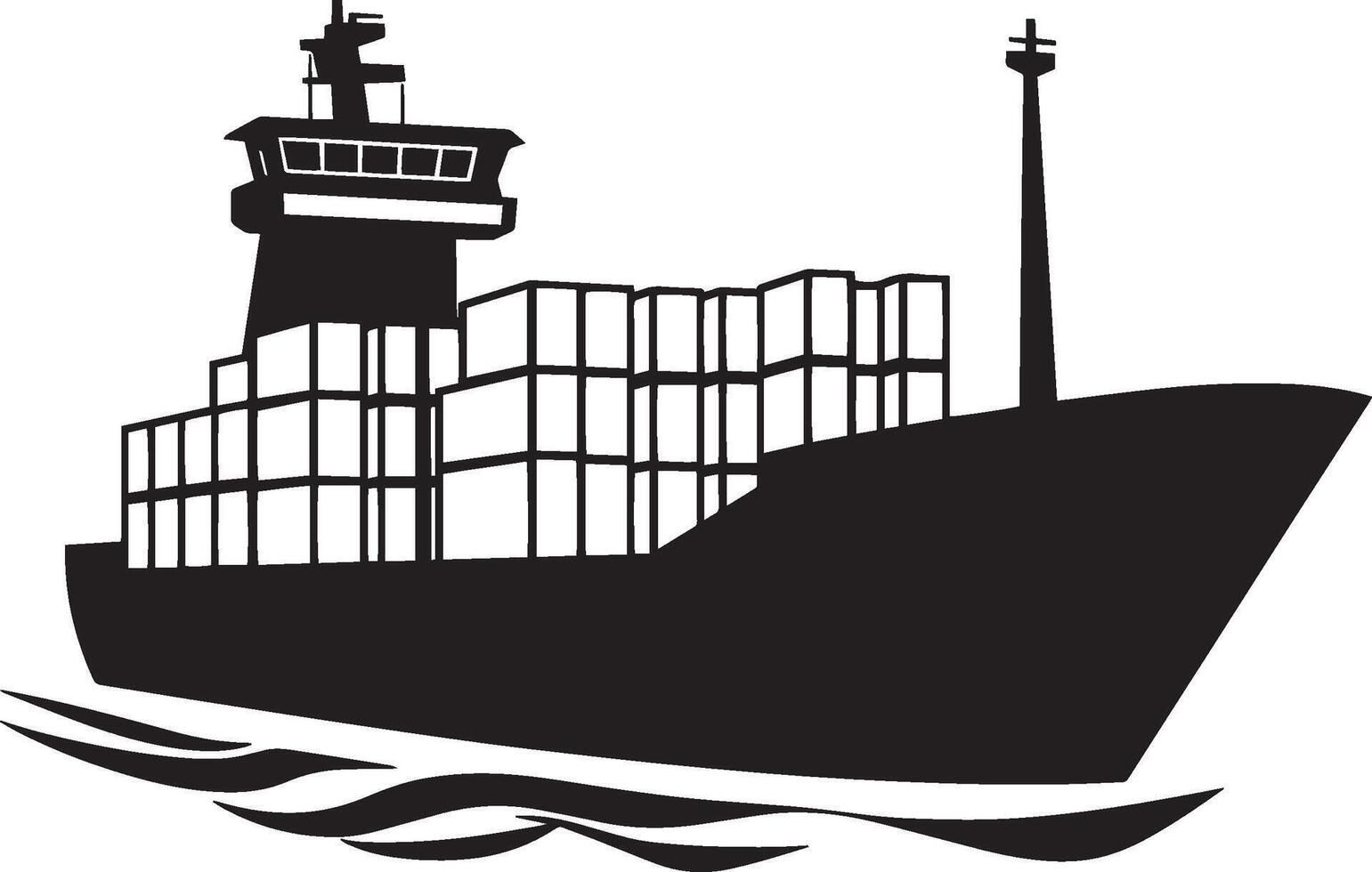 shipping icon clean simple silhouette black illustration vector