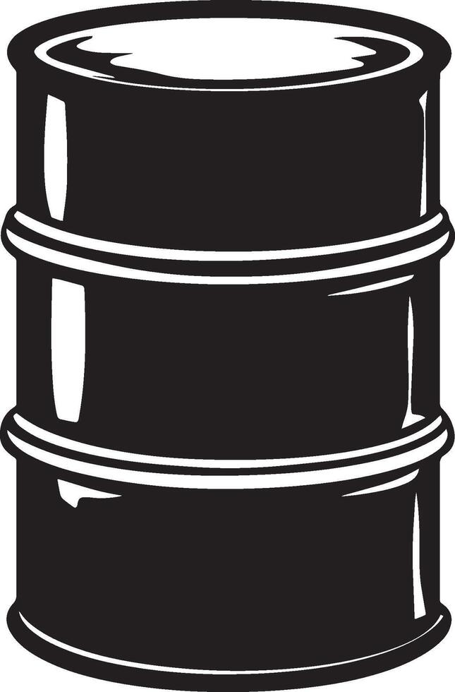 oil-barrel icon clean simple silhouette black illustration vector