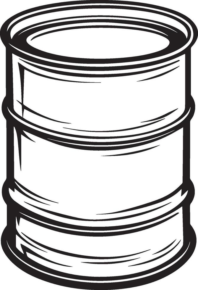 oil-barrel clean simple linear outline black illustration vector