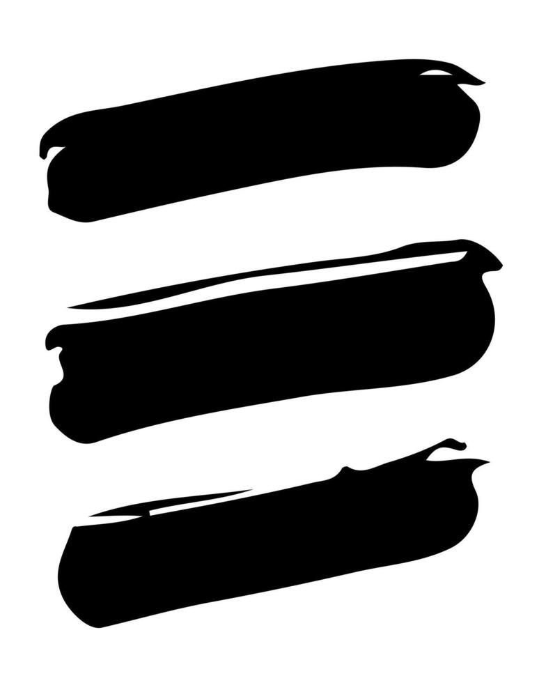 Two black brush strokes. Great for design combinations on banners and flyers vector