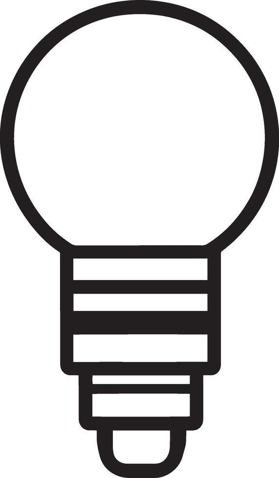 lightbulb icon clean simple outline black illustration vector