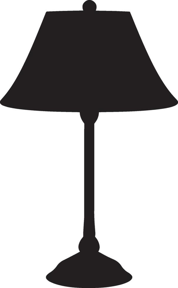 Minimalistic black illustration of a lamp symbol. vector