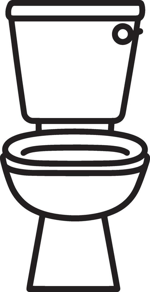 toilet clean simple linear outline black illustration vector