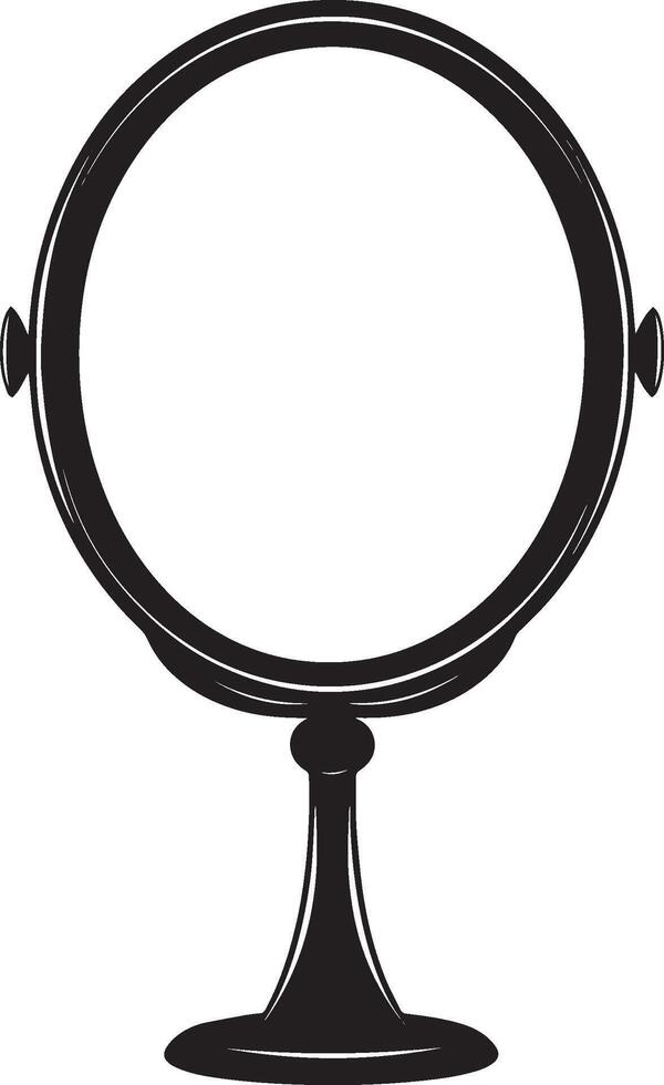 mirror icon clean simple silhouette black illustration vector