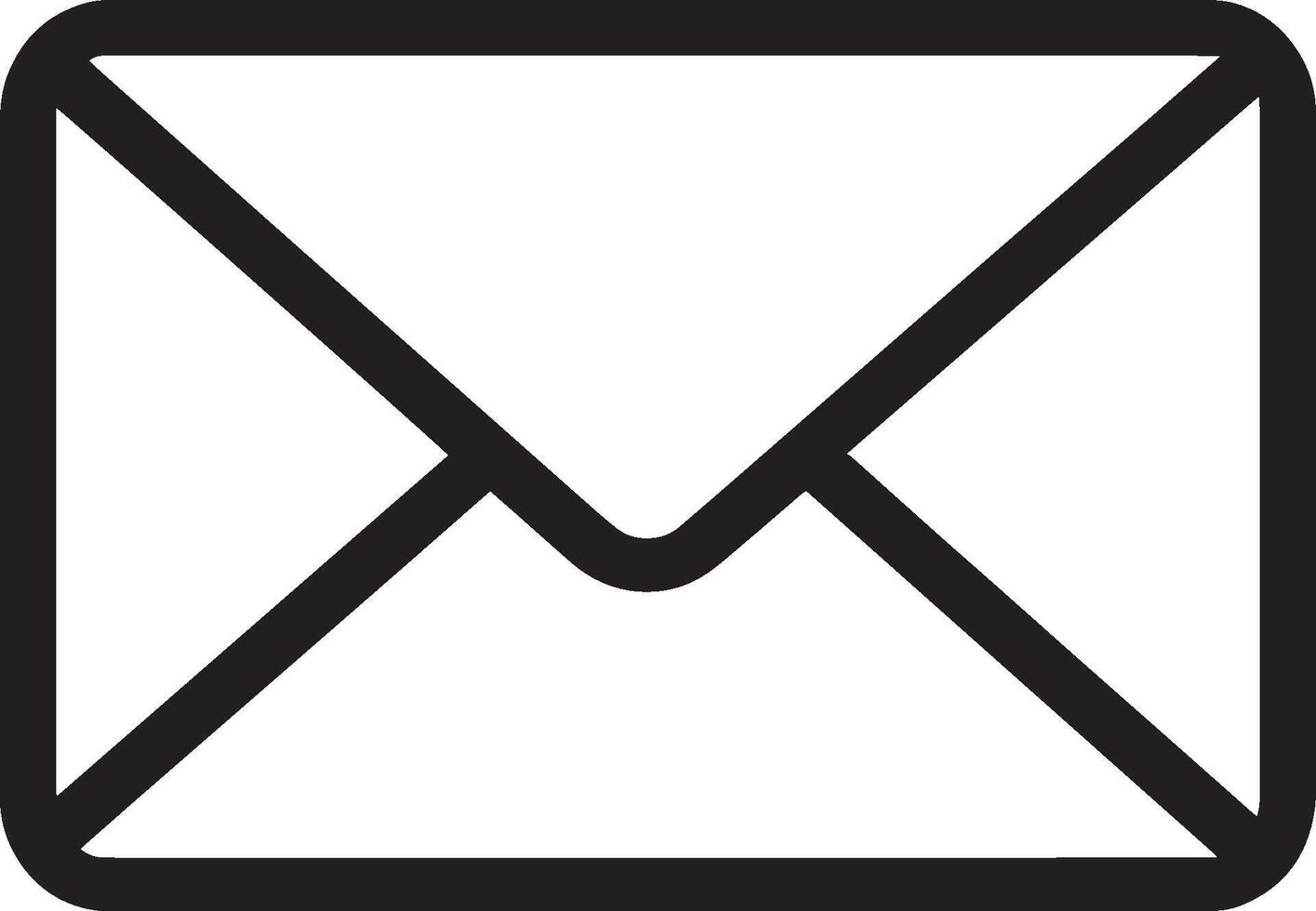 Email icon clean simple icon outline black illustration vector