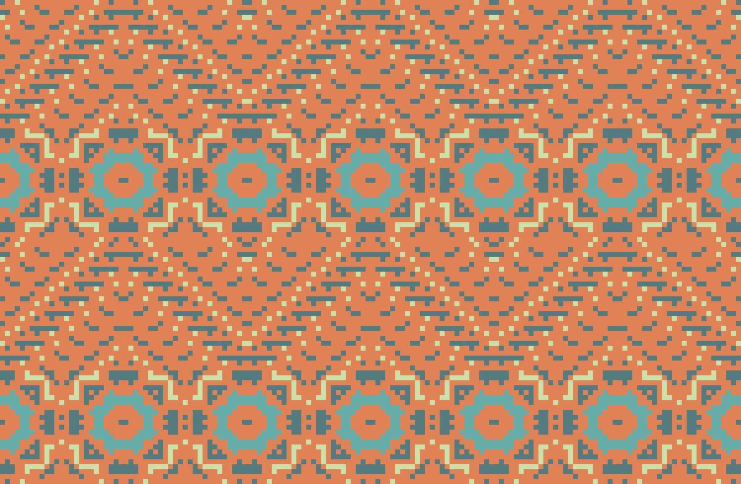 Nordic Arabic Tile Patternfolk Embroidery, Aztec Geometric Ornament Print. Design for Carpet, Wallpaper, Clothing, Wrapping, Fabric vector