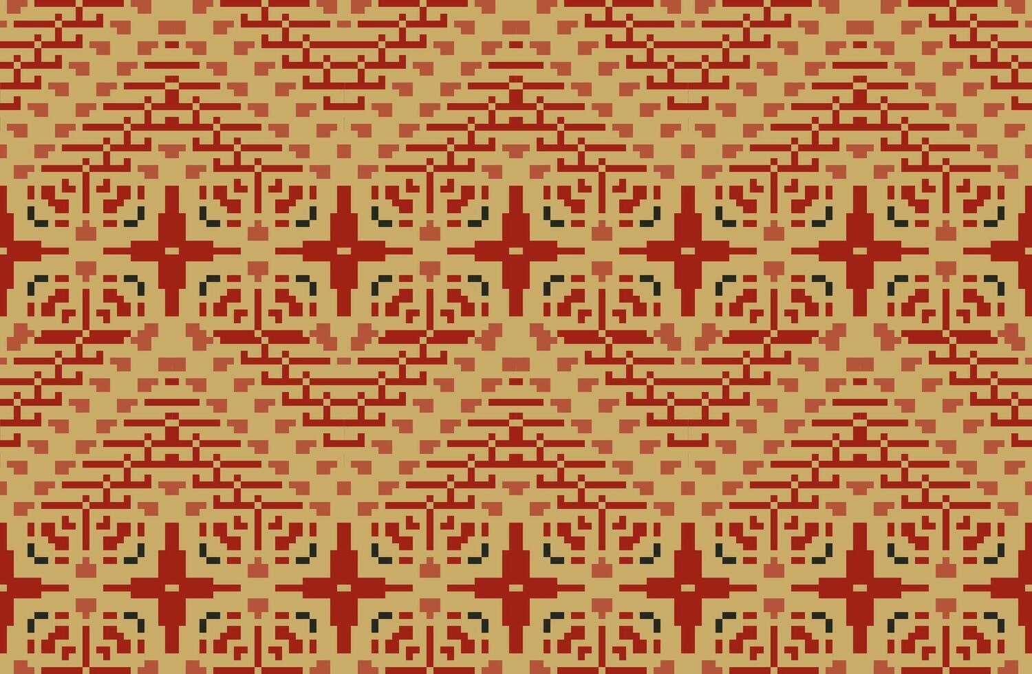 Pillow Ethnic Design Pattern Easyfolk Embroidery, Aztec Geometric Ornament Print. Design for Carpet, Wallpaper, Clothing, Wrapping, Fabric vector