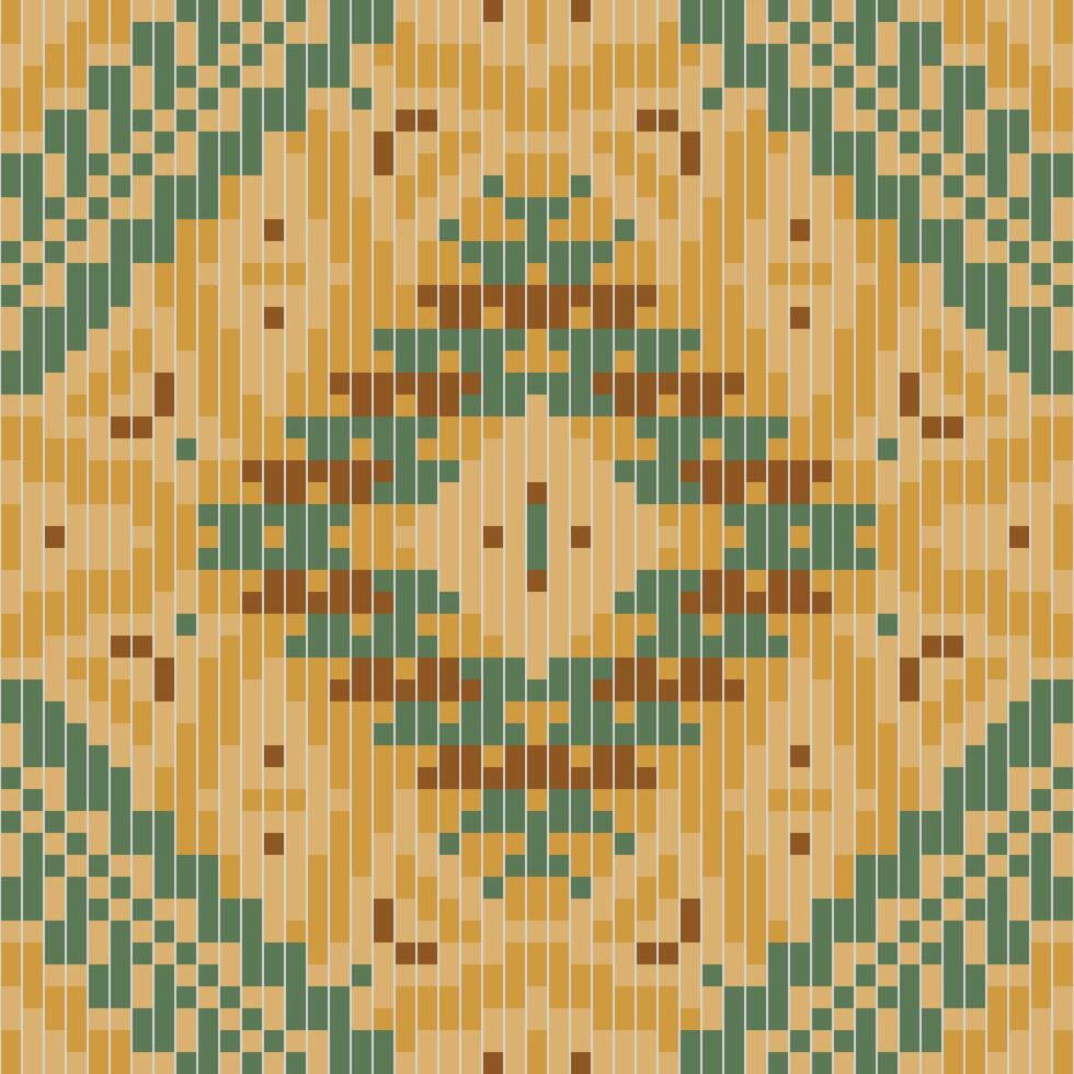 Zigzag Ikatee Patternfolk Embroidery, Aztec Geometric Ornament Print. Design for Carpet, Wallpaper, Clothing, Wrapping, Fabric vector