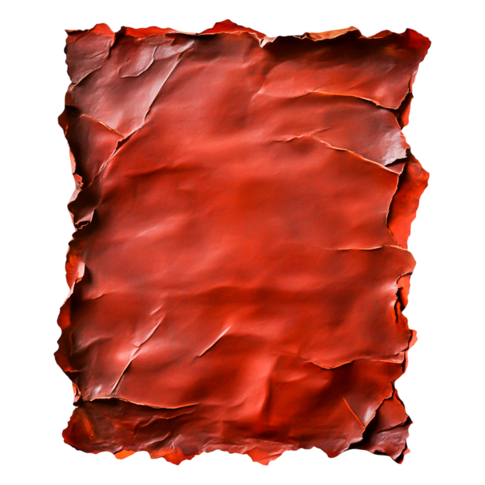 Crumpled Red Paper Texture Background for Artistic Designs png