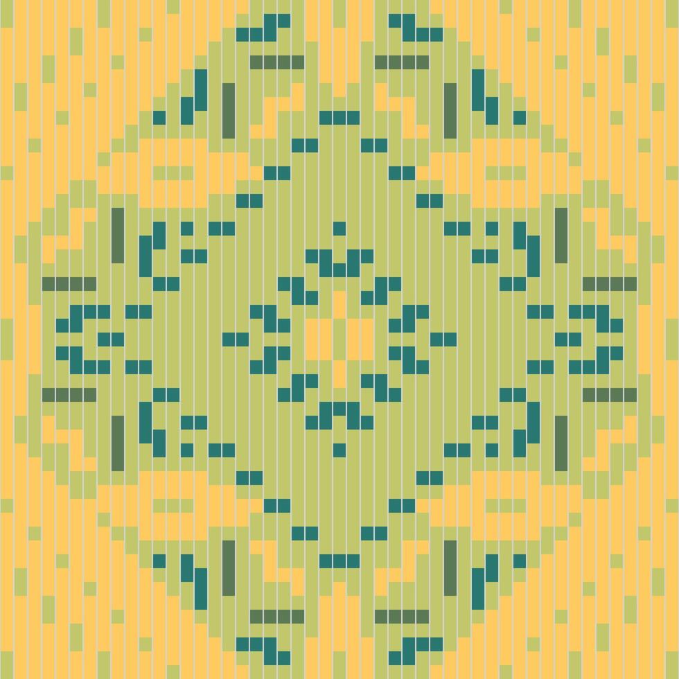 Pixel Ethnic Geometric Patterns Drawingfolk Embroidery, Aztec Geometric Ornament Print. Design for Carpet, Wallpaper, Clothing, Wrapping, Fabric vector