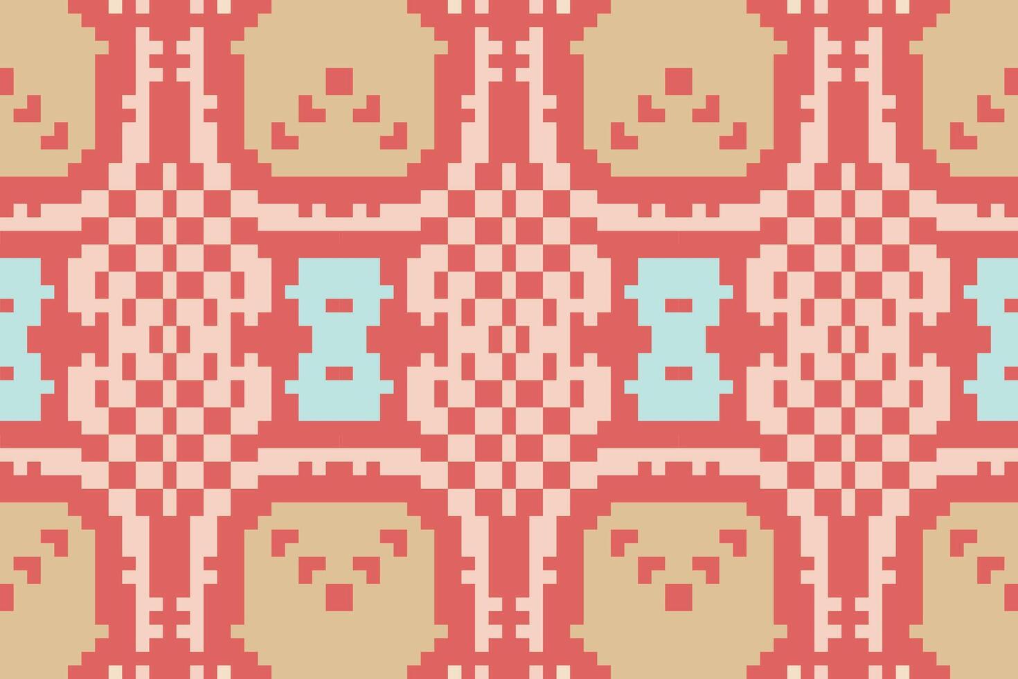 Geometric Ethnic Motifs Patternfolk Embroidery, Aztec Geometric Ornament Print. Design for Carpet, Wallpaper, Clothing, Wrapping, Fabric vector