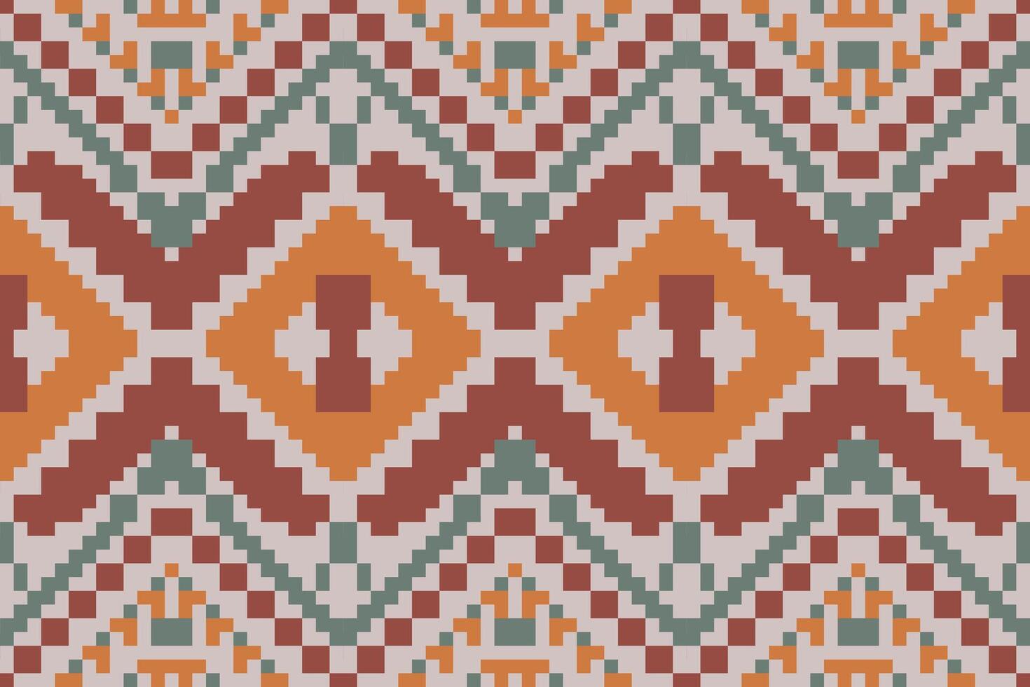 America Geometric Pattern Backgroundfolk Embroidery, Aztec Geometric Ornament Print. Design for Carpet, Wallpaper, Clothing, Wrapping, Fabric vector