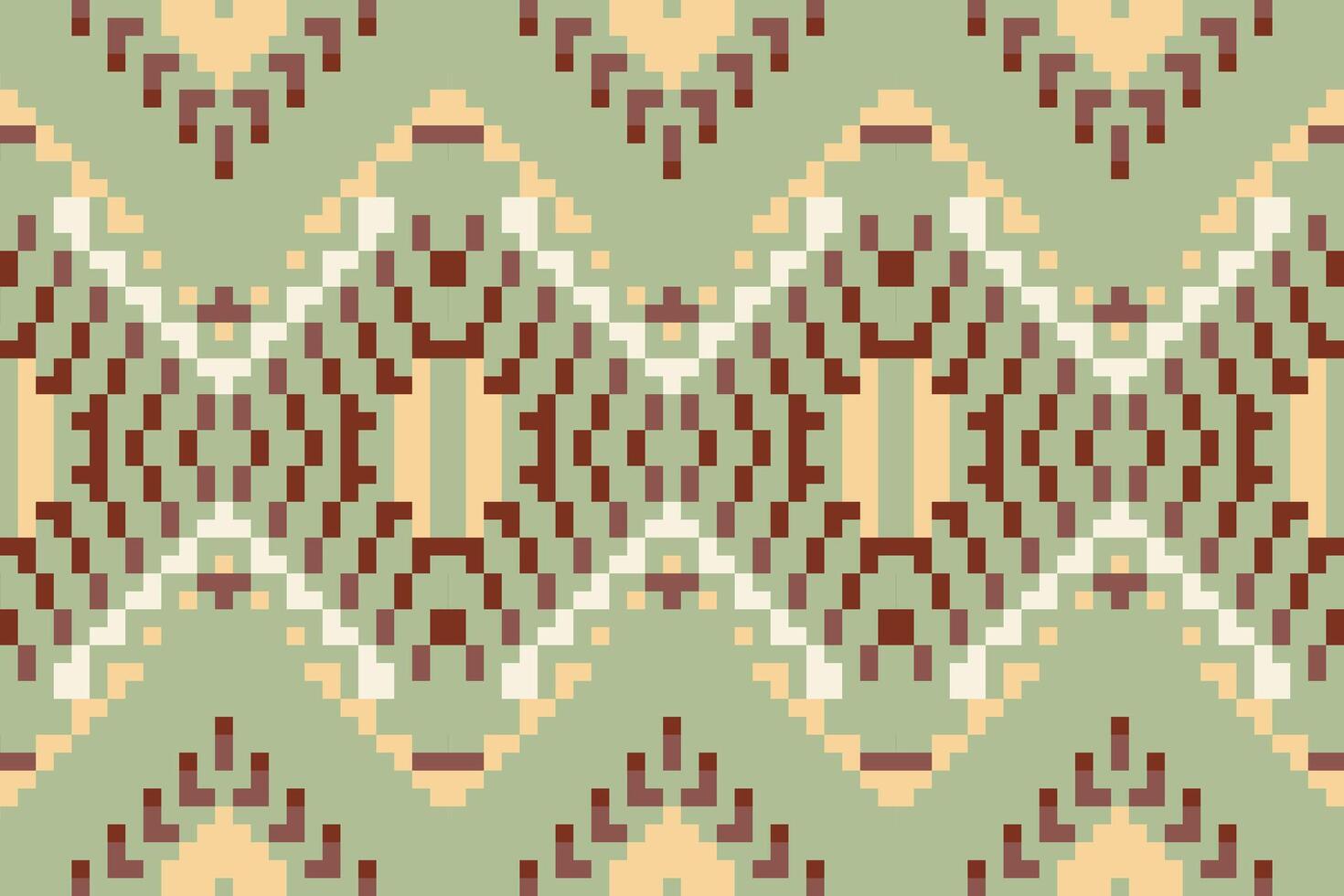 Textile Background Ethnic Floral Patternfolk Embroidery, Aztec Geometric Ornament Print. Design for Carpet, Wallpaper, Clothing, Wrapping, Fabric vector