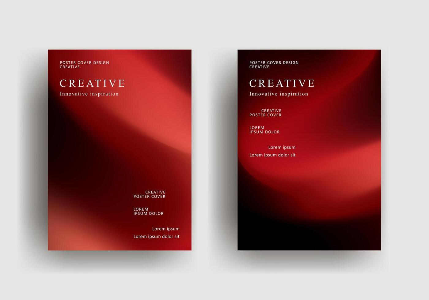elegant red fluid gradient poster template vector